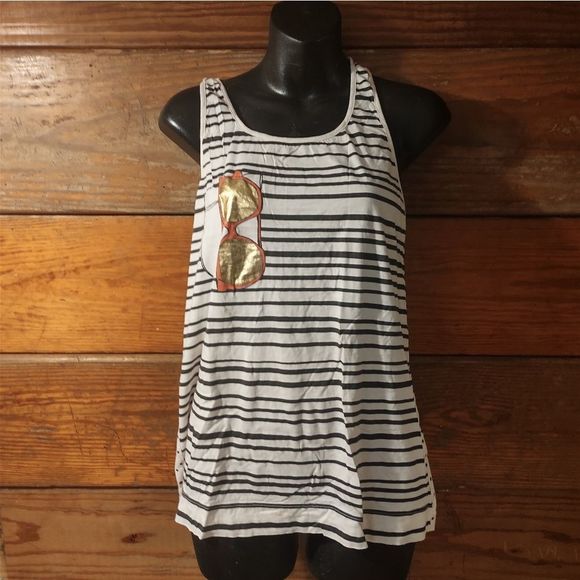 FC JEANS | STRIPED POLKADOT SUNGLASSES TANK - Picture 1 of 4